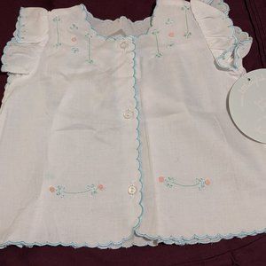 Little English Tea Blouse - Embroidered Linen